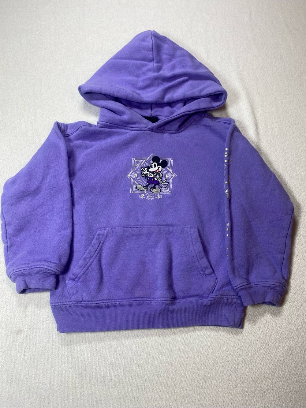 Disney World Purple Kids Hooded Sweatshirt 100th Anniversary